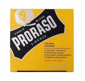 Салфетки для лица и бороды Proraso Wood & Spice Refreshing Tissues 6 шт 0000000010801 фото