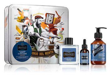Набір подарунковий для догляду за бородою з 3-х предметів Proraso beard kit Azur Lime 0000000010785 фото