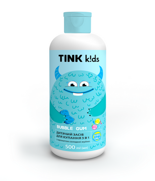 Средство 3 в 1 для купания детское TINK KIDS Bubble Gum 500 мл 0000000021519 фото