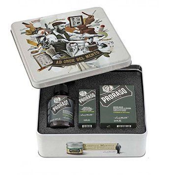 Набір подарунковий для догляду за бородою з 3-х предметів Proraso beard kit Cypress & Vetyver 0000000010786 фото