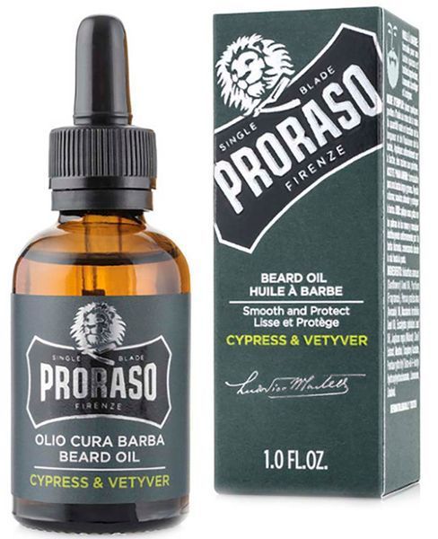 Набір подарунковий для догляду за бородою з 3-х предметів Proraso beard kit Cypress & Vetyver 0000000010786 фото