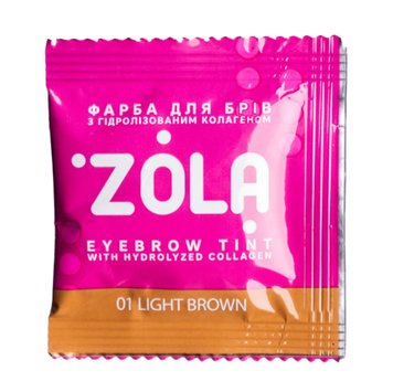 Краска для бровей с коллагеном в саше Zola Eyebrow Tint With Collagen №01 Light Brown 5 мл 0000000017916 фото