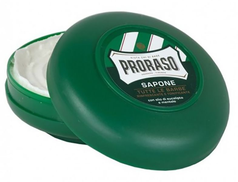 Мило для гоління з екстрактом евкаліпту та ментолом Proraso Green Line Refreshing Soap 75 мл 0000000010783 фото