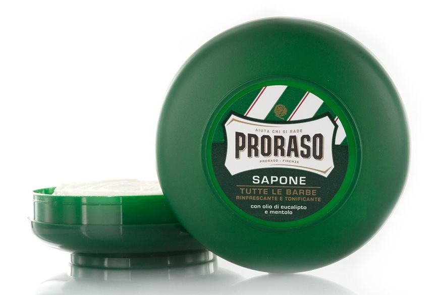 Мило для гоління з екстрактом евкаліпту та ментолом Proraso Green Line Refreshing Soap 75 мл 0000000010783 фото